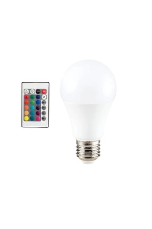 9W E27 RGB ve Beyaz Işık Kumandalı Ampul