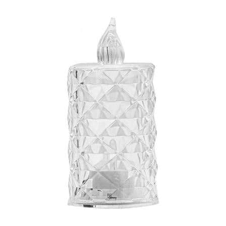 Led  Şeffaf Kristal LED  Pilli Alevsiz  u Düğün Doğum Günü Ortam Işığı