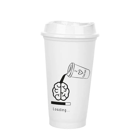 Bardağı - Kapaklı Beyaz 473 ml