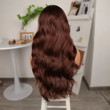Karamel Geniş Daalı Fiber Sen Tül Peruk