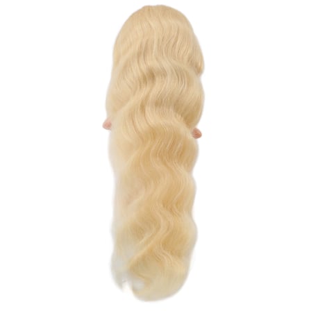 Gerçek Front Lace Daalı Platin Tül Peruk / 85/90cm