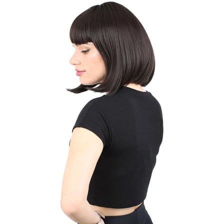 Kısa Küt Perçemli Fiber Sen Peruk / rengi