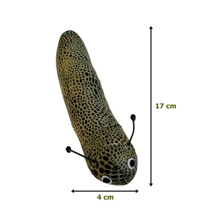 Kedi Oyuncağı Kedi Otlu Benekli Tırtıl 4-17 cm Yeşil