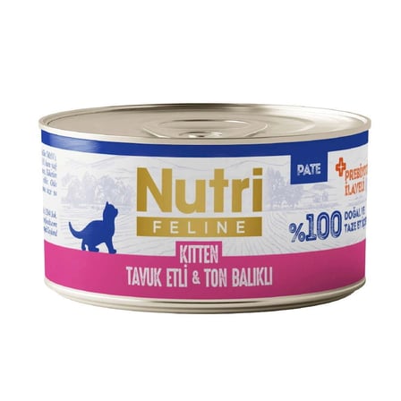 Nutri Feline Tuk Etli ve Ton lı Tahılsız Yru Kedi Konservesi 70 Gr