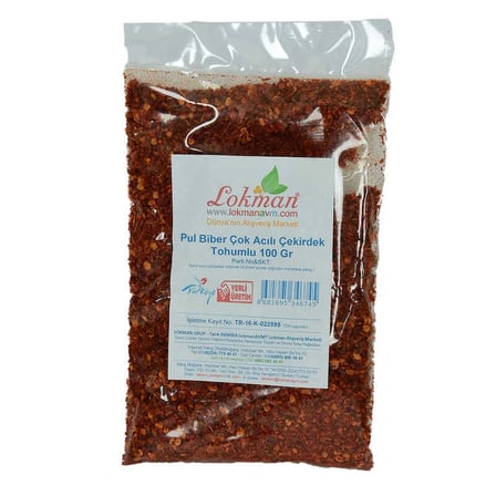 Pul Biber Çok Acılı Çekirdek lu 100 Gr Paket