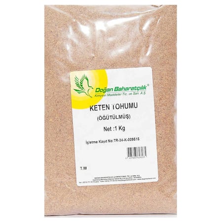 Keten u Öğütülmüş Doğal 1000 Gr Paket
