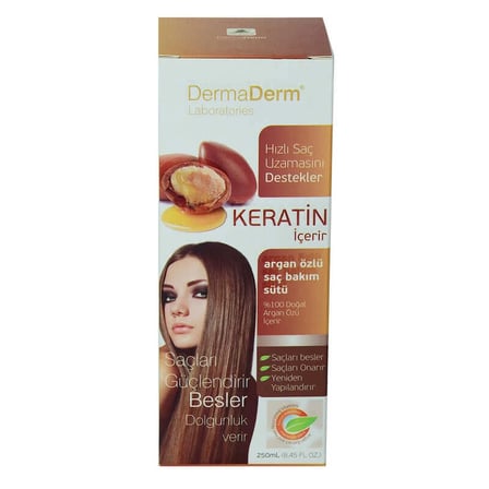 Keratinli Argan Özlü  Bakım Sütü Hızlı  Uzamasına Etkili 250 ML