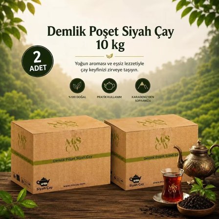 Mis Demlik Poşet Siyah Çay 20 kg 2'li Koli