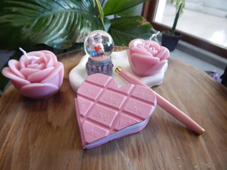 PEMBE NOT DEFTERLİ HEDİYE SETİ