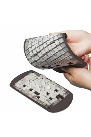 160'lı Mini Küp Şekilli Silikon Buzluk - Çok Renkli Mini Küplü Sunum Buz Kalıbı