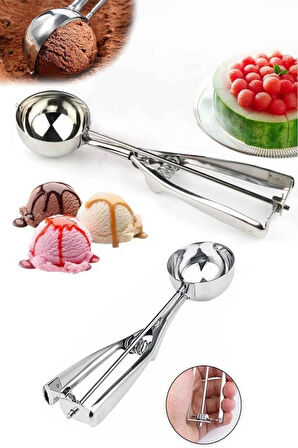 Paslanmaz Çelik Sarımsak Ezici, Dondurma Kaşığı, Çırpıcı ve Patates Ezici