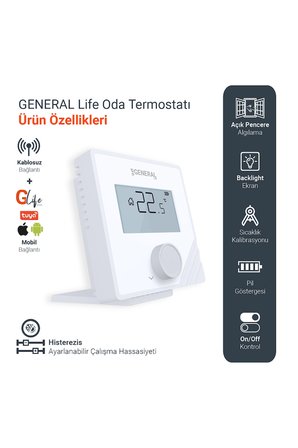 Mitra HT25S RF SMART Kablosuz Akıllı Oda Termostatı - Beyaz