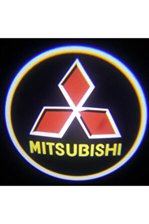 Mitsubishi ile Uyumlu Yeni Nesil Pilli Yapıştırmalı Led Işıklı Çift Sensörlü Kapı Altı Logo