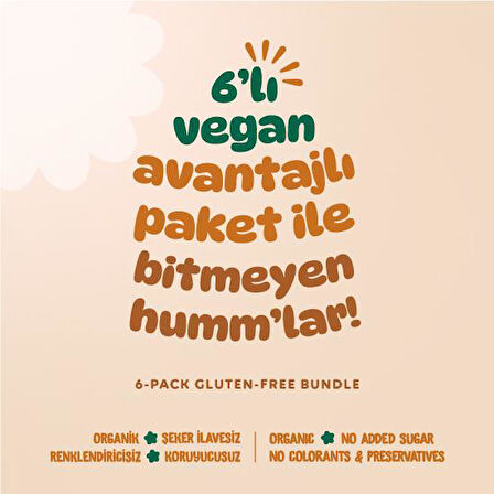 Organik Vegan Yulaf Bar Atıştırmalık Paketi - 6 adet (2 çeşit)
