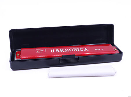 Harmonica Büyük Boy Mızıka Kırmızı