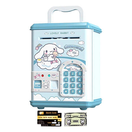 Sanrio Kawaii Kuromi Elektronik Şifreli Kumbara Atm Görünümlü Kumbara Cinnamoroll Atm Kumbara