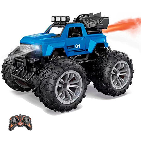 Uzaktan Kumandalı Şarjlı Duman Atan Araba 4x4 Buharlı Işıklı Uzaktan Kumandalı Off Road Araba Rc Stu