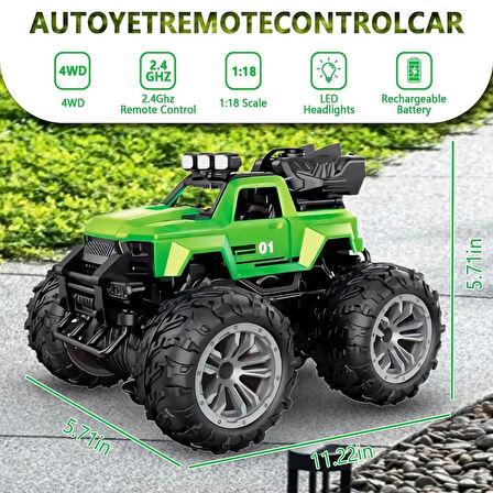 Uzaktan Kumandalı Şarjlı Duman Atan Araba 4x4 Buharlı Işıklı Uzaktan Kumandalı Off Road Araba Rc Stu