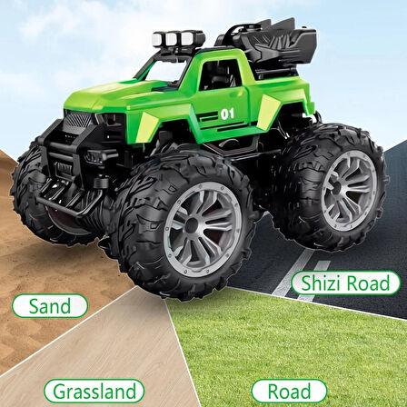 Uzaktan Kumandalı Şarjlı Duman Atan Araba 4x4 Buharlı Işıklı Uzaktan Kumandalı Off Road Araba Rc Stu