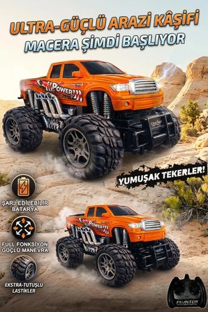 Uzaktan Kumandalı Off Road Arazi Araba 27 MHz Şarjlı Full Fonksiyon 4x2 Off Road Kamyon Arazi Aracı