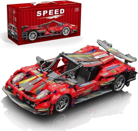 Lego Ferrari Yarış Arabası Lego Araba Yapı Blok Oyuncak Araba - 513 Parça