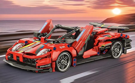 Lego Ferrari Yarış Arabası Lego Araba Yapı Blok Oyuncak Araba - 513 Parça