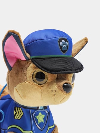 Paw Patrol Köpek Yürüyen, Havlayan Müzikli Tasmalı Kumandalı Peluş Oyuncak Chase Mavi