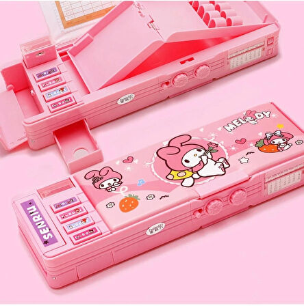 Sanrio My Melody Çok Fonksiyonlu Şifreli Kalem Kutusu (Pembe) Kuromi Kalemlik Sanrio Kore Tarzı
