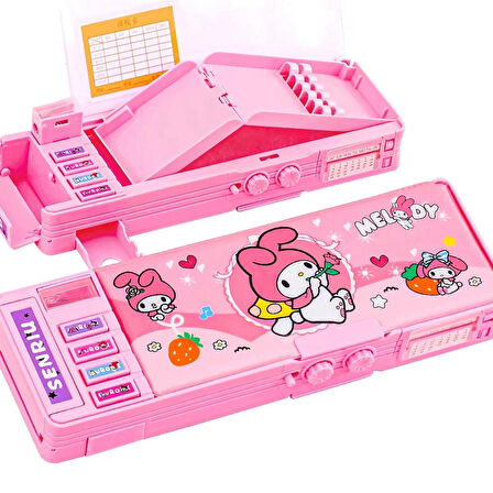 Sanrio My Melody Çok Fonksiyonlu Şifreli Kalem Kutusu (Pembe) Kuromi Kalemlik Sanrio Kore Tarzı