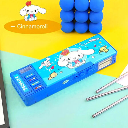 Sanrio Cinnamoroll Çok Fonksiyonlu Şifreli Kalem Kutusu (Mavi) Kuromi Kalemlik Sanrio Kore Tarzı