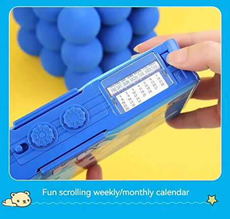 Sanrio Cinnamoroll Çok Fonksiyonlu Şifreli Kalem Kutusu (Mavi) Kuromi Kalemlik Sanrio Kore Tarzı