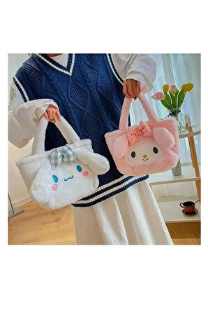 Anime Sanrio Kuromi Cinnamonroll Kawaii Peluş El Çantası