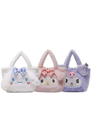 Anime Sanrio Kuromi Cinnamonroll Kawaii Peluş El Çantası