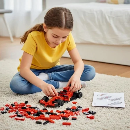 Lego Teknik Ferrari Yarış Arabası F1 Lego Araba Yapı Blok Oyuncak Araba - 266 Parça