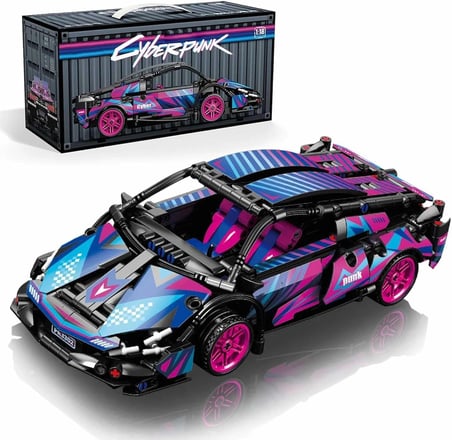 Lego Lamborghini Revuelto Yarış Arabası Cyberpunk Lego Araba Yapı Blok Oyuncak Araba