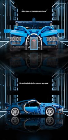Lego Bugatti Chiron Yarış Arabası Lego Araba Yapı Blok Oyuncak Araba - 473 Parça