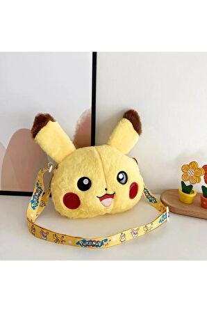 Pikachu Peluş Kadın Çantası El Çantası Günlük Çanta Tablet Çantası Kozmetik Çanta