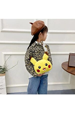 Pikachu Peluş Kadın Çantası El Çantası Günlük Çanta Tablet Çantası Kozmetik Çanta