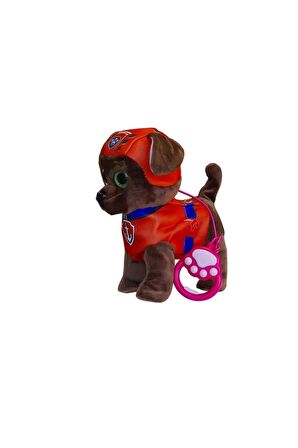 Paw Patrol Köpek Sesli Yürüyen Havlayan Tasmalı Oyuncak Kahve Rengi