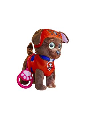 Paw Patrol Köpek Sesli Yürüyen Havlayan Tasmalı Oyuncak Kahve Rengi