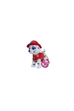 Paw Patrol Köpek Yürüyen, Havlayan Müzikli Tasmalı Kumandalı Peluş Oyuncak Marshall Kırmızı