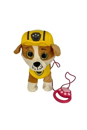 Paw Patrol Köpek Yürüyen Havlayan Müzikli Tasmalı sarı Oyuncak