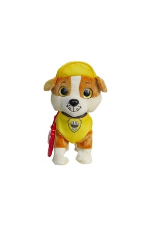 Paw Patrol Köpek Yürüyen, Havlayan Müzikli Tasmalı Kumandalı Peluş Oyuncak Rubble Sarı