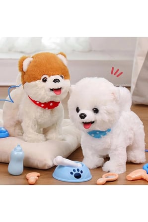 Müzikli Yürüyen Havlayan Ses Duyarlı Dokununca Havlayan Yürüyen Sevimli Köpek Doğumgünü Hediye Çocuk