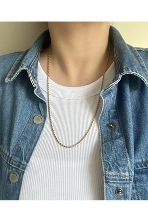 Çelik Burgu Zincir Kolye Kararmaz 60cm Cok İnce 2 mm
