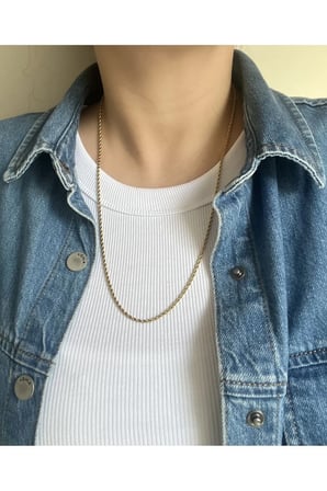 Çelik Burgu Zincir Kolye Kararmaz 60cm Cok İnce 2 mm