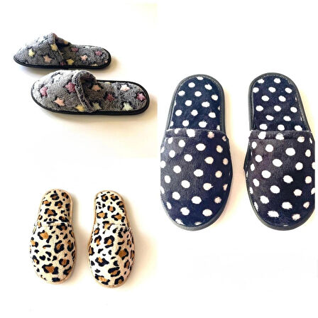 Majhi 5'li Ev Terliği Çeyiz Terliği Kışlık Terlik Ses Yapmaz Hafif Taban Taban 5'li Ev Terliği