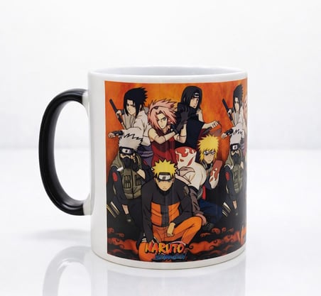 Delux Serisi Mutfak Gereci Çay Bardağı Okul Kupası Porselen Renk Değiştiren Naruto Kupa Bardak