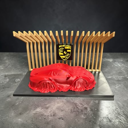 3D Baskı Porsche Dekoratif Masaüstü Obje 17x10 cm Koleksiyonluk Biblo