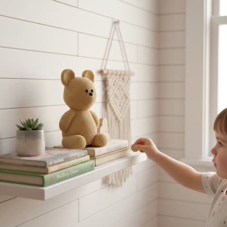 3D Baskı Teddy Ayı Kumbara 16,5x11x9 cm Dekoratif Çocuk Odası Para Kutusu
